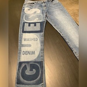Rare, Guess Written Out Denim Jeans NWOT